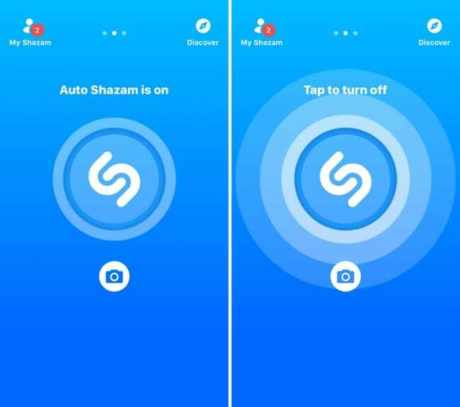 Απενεργοποιήστε το Auto Shazam στην εφαρμογή