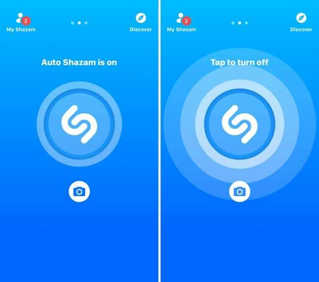 Programoje išjunkite „Auto Shazam“.