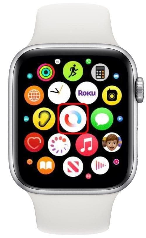 Откройте приложение Blood Oxygen на Apple Watch 6.