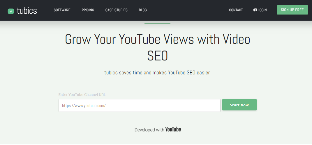 Tubics – YouTube'i SEO tööriist