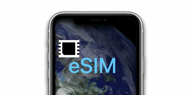 Символ eSIM на iPhone