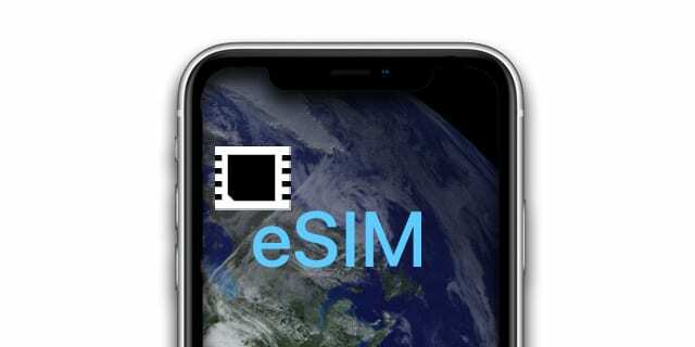 symbol eSIM na iPhone