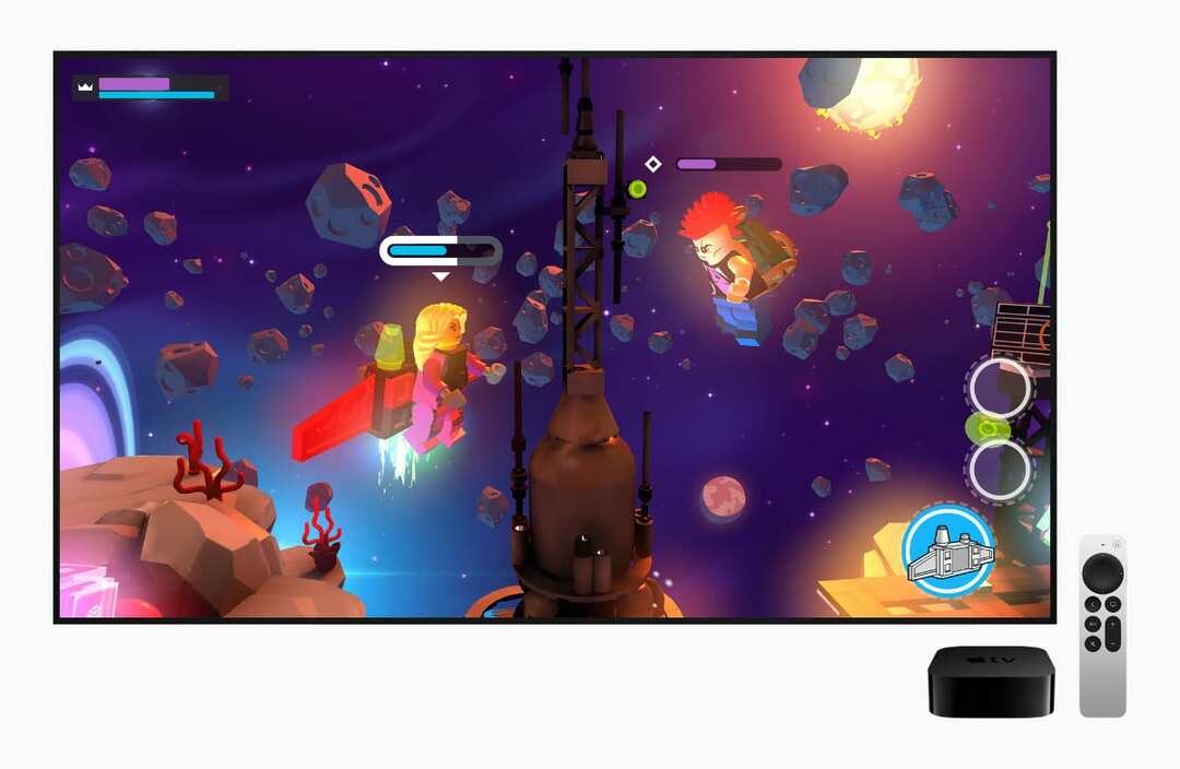 Videospill som spilles på den nye Apple TV 4K.
