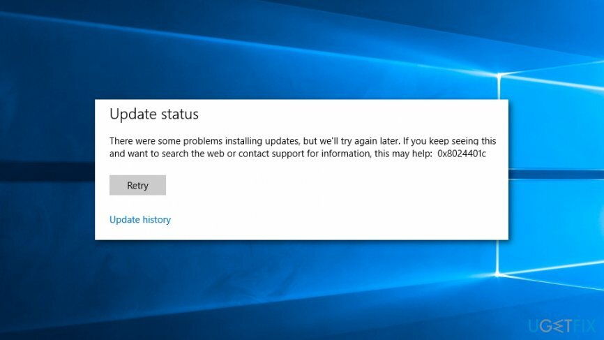 Corregir 0x8024401c error de actualización de Windows