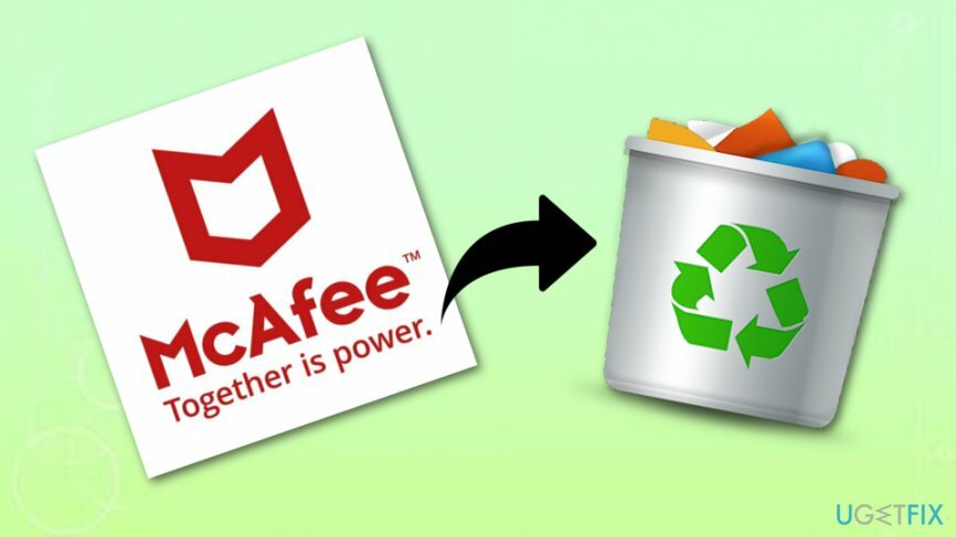 Novietojiet McAfee sadaļā Trash, lai no tā atbrīvotos