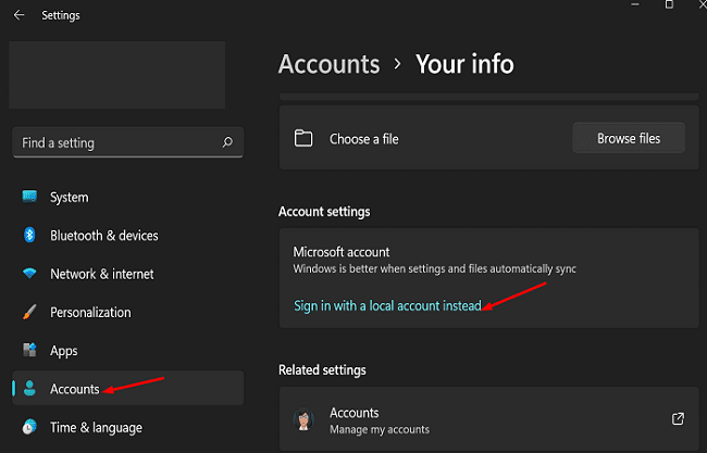 대신에 windows-11-sign-in-with-a-local-account-in