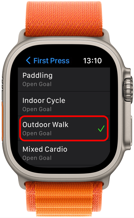 Az Outdoor Walk Open Goal-t választom, mivel ezt használom a legtöbbet.