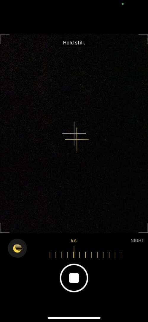 Crosshair no modo noturno do iPhone