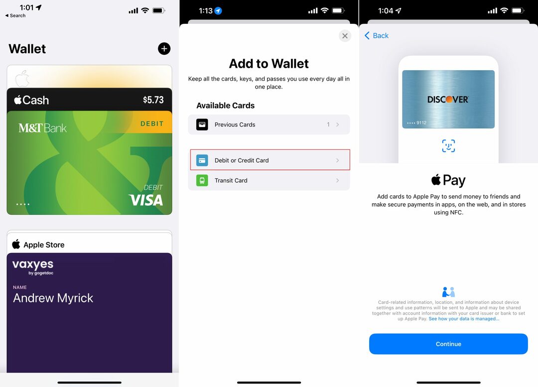 Карта в apple wallet