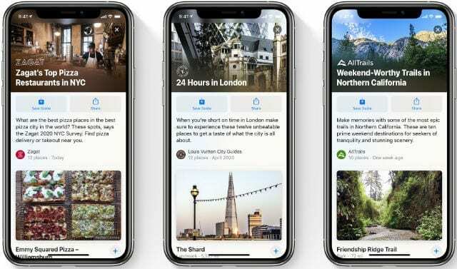 Apple Maps Guides iOS 14 rendszeren