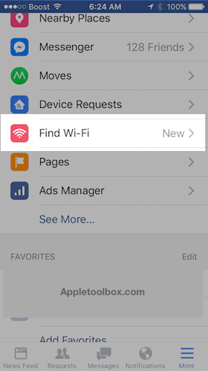 Leidke Facebooki seadetes Wi-Fi