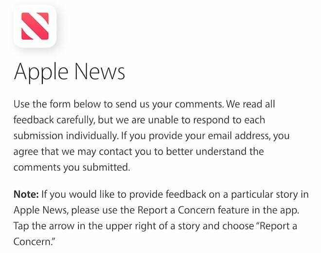 Apple News visszajelzés