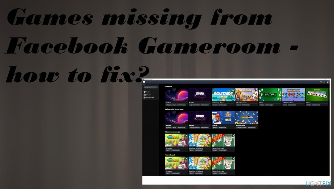 Игры, отсутствующие в исправлении Facebook Gameroom