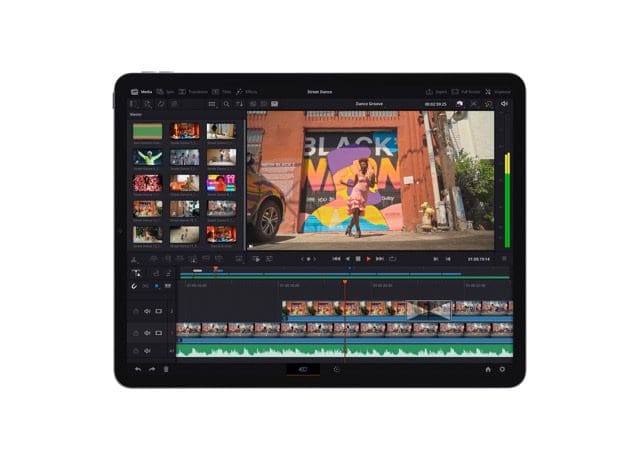 DaVinci Resolve auf einem iPad