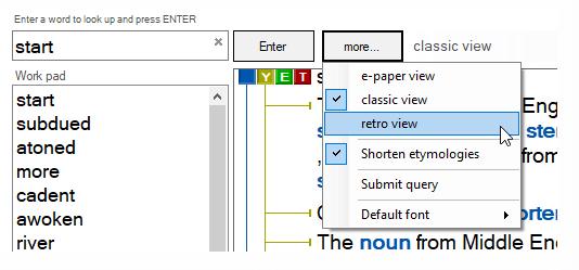 TheSages engelske ordbok og synonymordbok