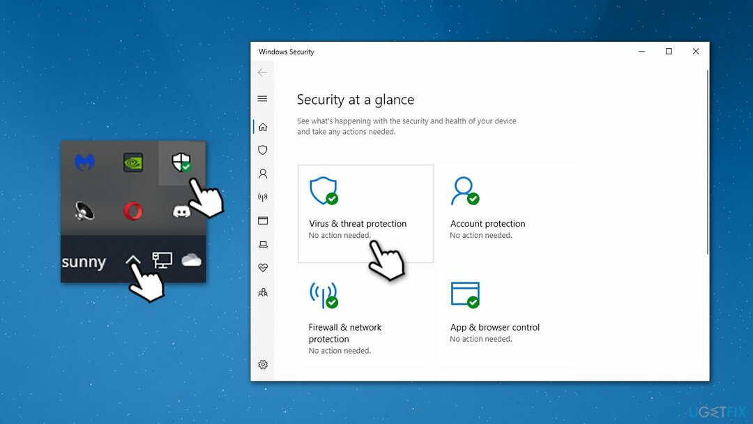 افتح برنامج Microsoft Defender