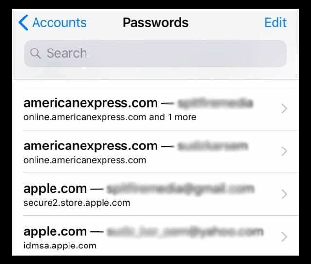 Keresse meg a jelszavakat és az iPhone e-mail fiókjait az iOS11 rendszerben