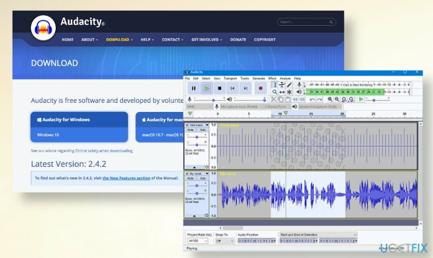 Audacity YouTube-videoiden latausohjelma