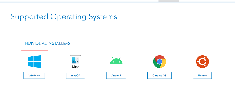 Velg Windows-operativsystem