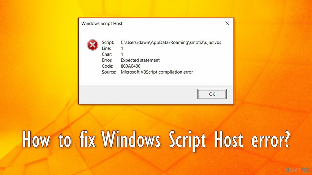 Kaip ištaisyti „Windows Script Host“ klaidą?