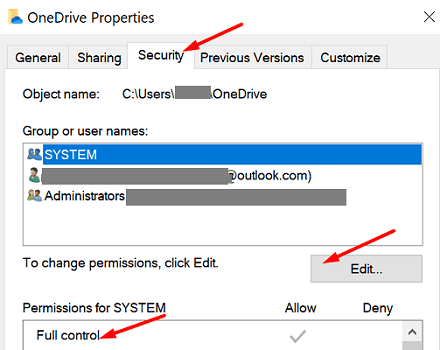 onedrive-users-tam-izin-kontrolü ver