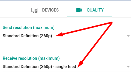 google meet Standard definition-video