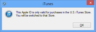 iTunes US Store Превключете обратно
