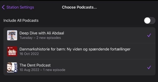 Legg til nye podcaster i Apple Podcasts Skjermbilde