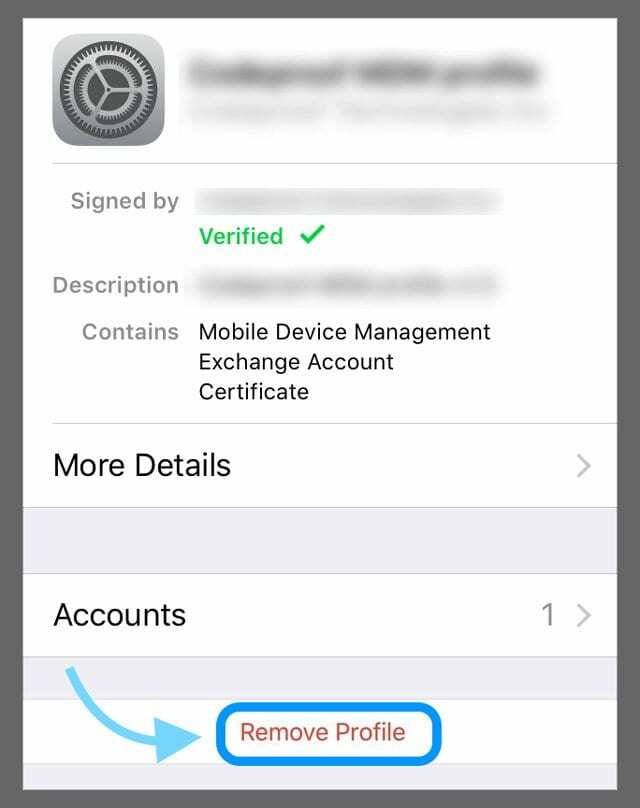 Cara menghapus profil dari iPhone atau iPad