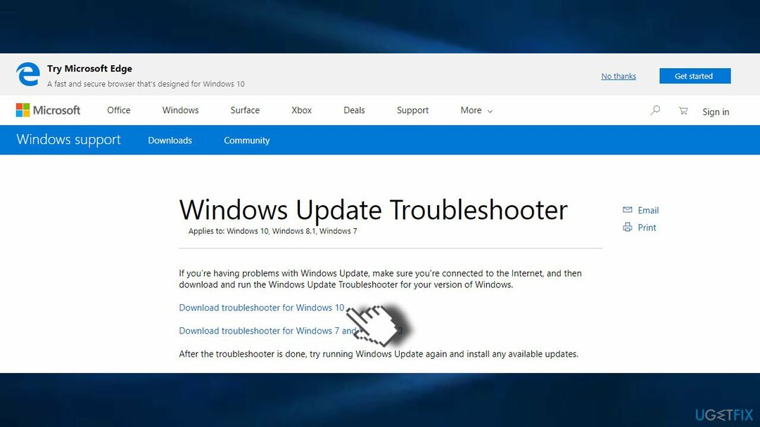 Spustite Poradcu pri riešení problémov so službou Windows Update
