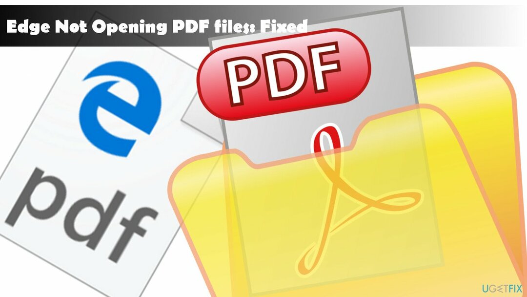 iliustruojantis „Edge“ klaidą atidarant PDF failus