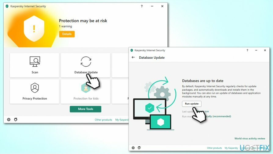 Actualizar el software de Kaspersky