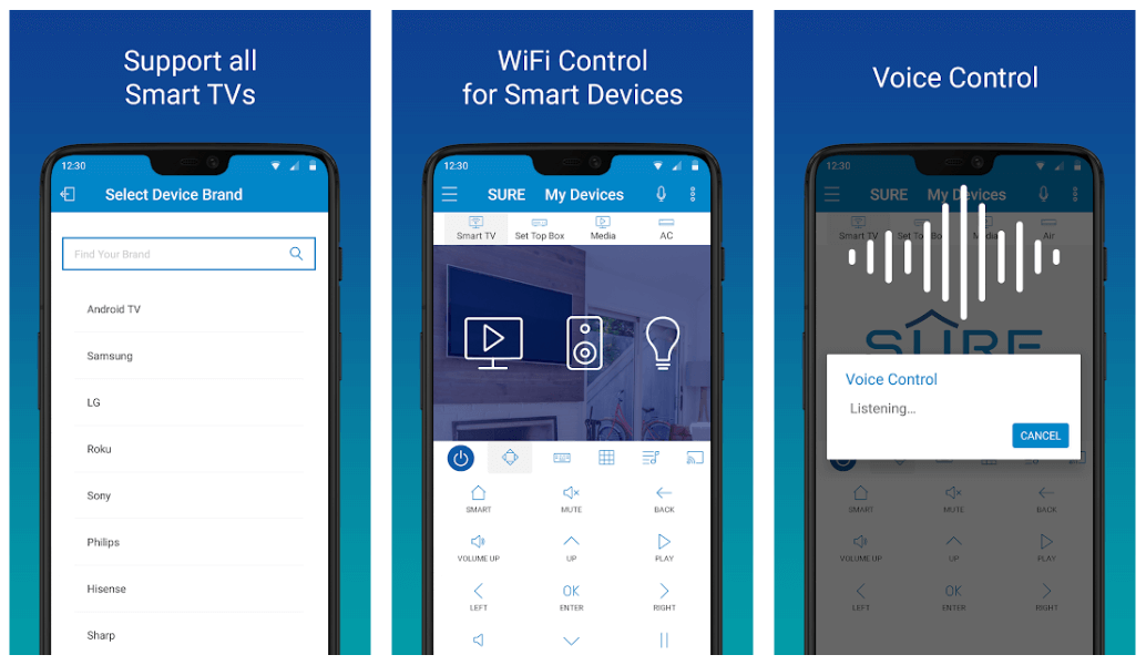 Sure Universal - En İyi Android Uzaktan Kumanda Uygulaması