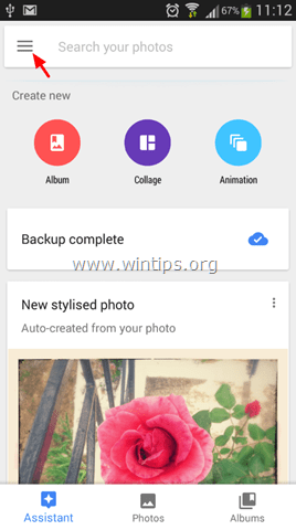 Google-Fotos-Menü