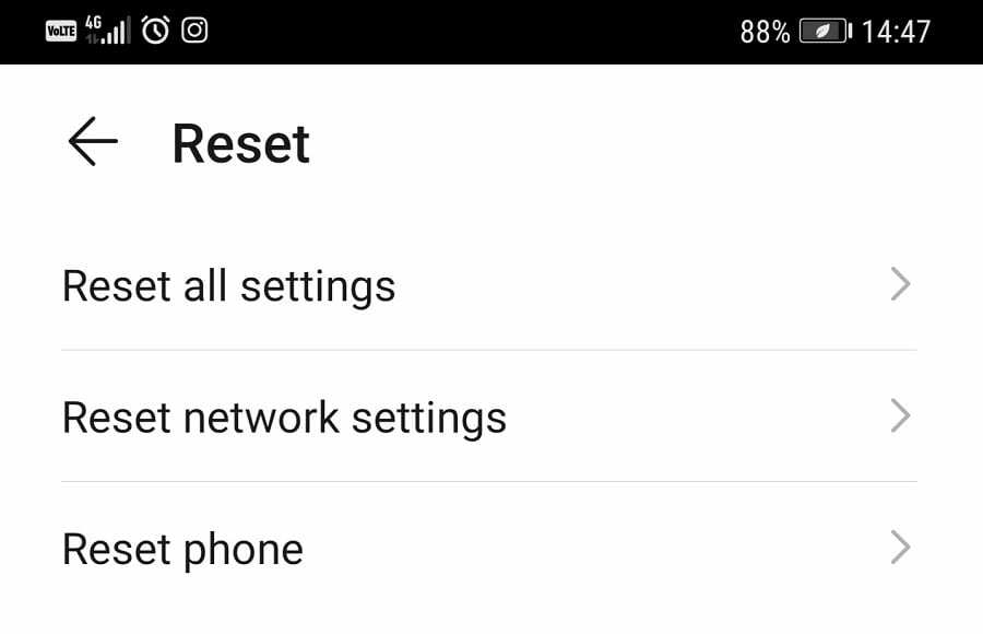 huawei mate 20 reset telepon