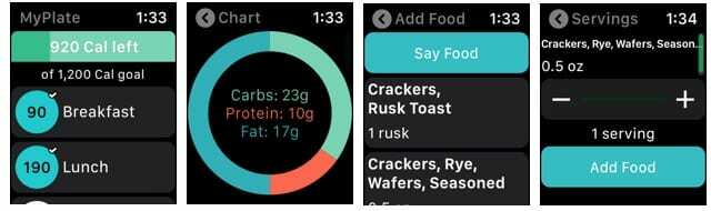 MyPlate на Apple Watch