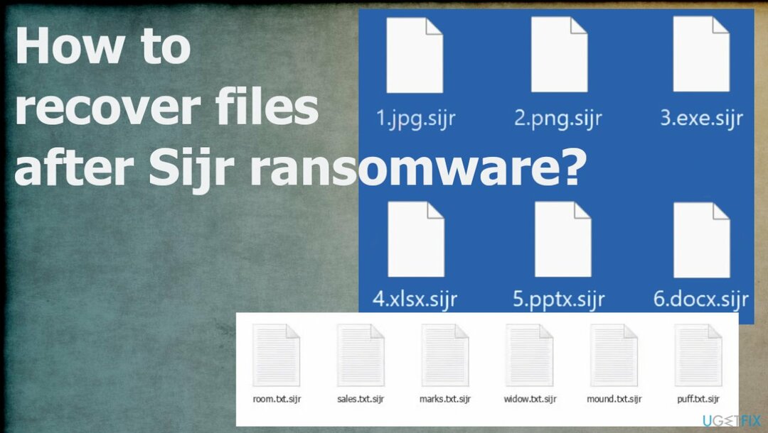 Sijr ransomware ფაილები