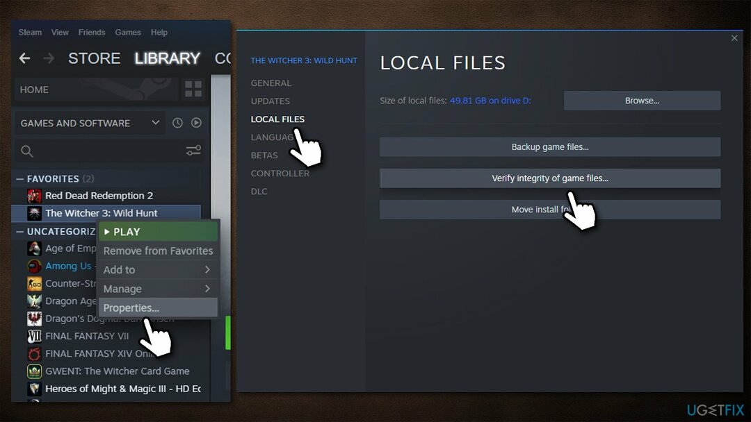 Verifica l'integrità dei file di gioco su Steam