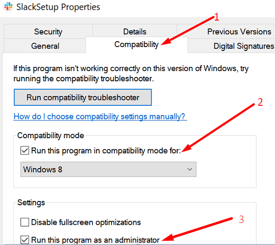 install-slack-compatibiliteit-modus-admin