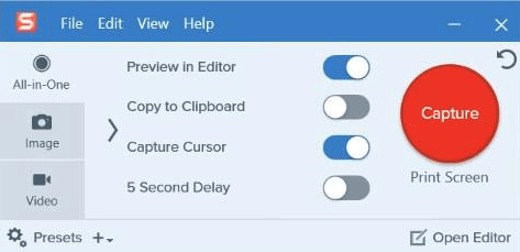 Machen Sie einen Screenshot mit Screen Recorder – Snagit