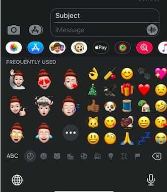 iOS 13.3 Rimuovi gli adesivi Memoji dalla tastiera