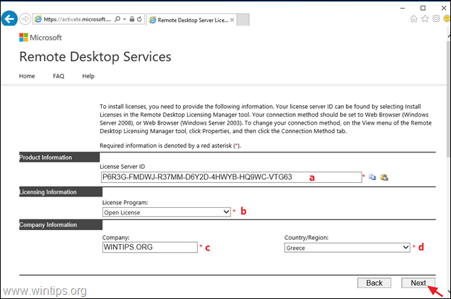 RDS-licenties - Activering van webbrowser