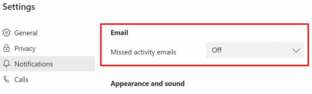 msチームは、見逃したアクティビティの電子メールを無効にします