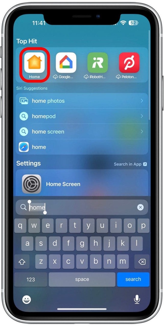 Parantaaksesi Home Podin kantamaa avaa Home-sovellus iPhonessa (tai muussa Apple-laitteessa).