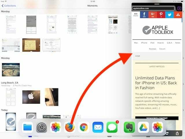 Az iPad dokkoló használata iOS 11 rendszerben