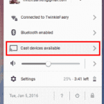 ChromeOS Cast tillgänglig