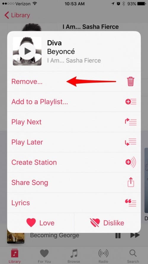 comment supprimer de la musique sur iPhone