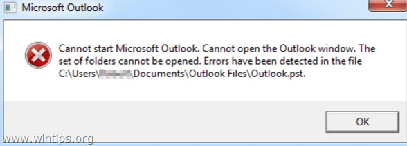 Nelze spustit Microsoft Outlook. Nelze otevřít okno aplikace Outlook.