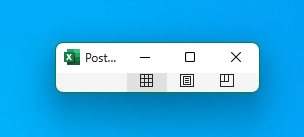 Excel v Tiny Window