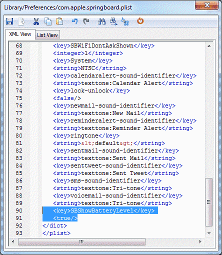 Hack de compteur de batterie